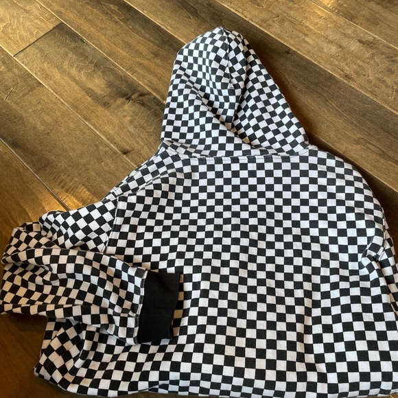 Vans Full Front Zip Checkered Hoodie Youth Sz M - Picture 2 of 3